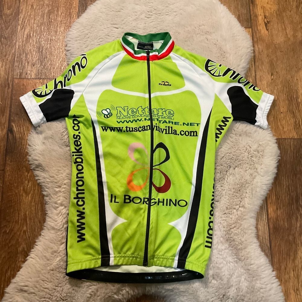 GSG Cycling Jersey Mens XS Zip Front Bike Technical‎ Gear Shirt Made In Italy